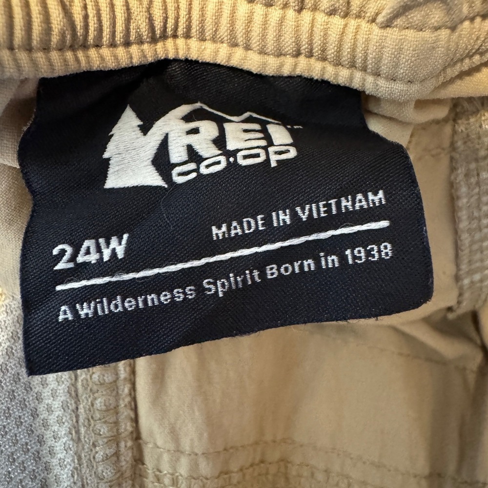 REI-Coop Sahara Convertible Cargo Pants Women's 24W Tan Outdoor Hiking Ankle Zip - Picture 5 of 12